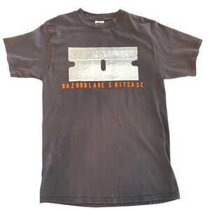 Vintage 90's Bush Razorblade Suitcase Band T Shirt Mens Large Gray Graphic Tee